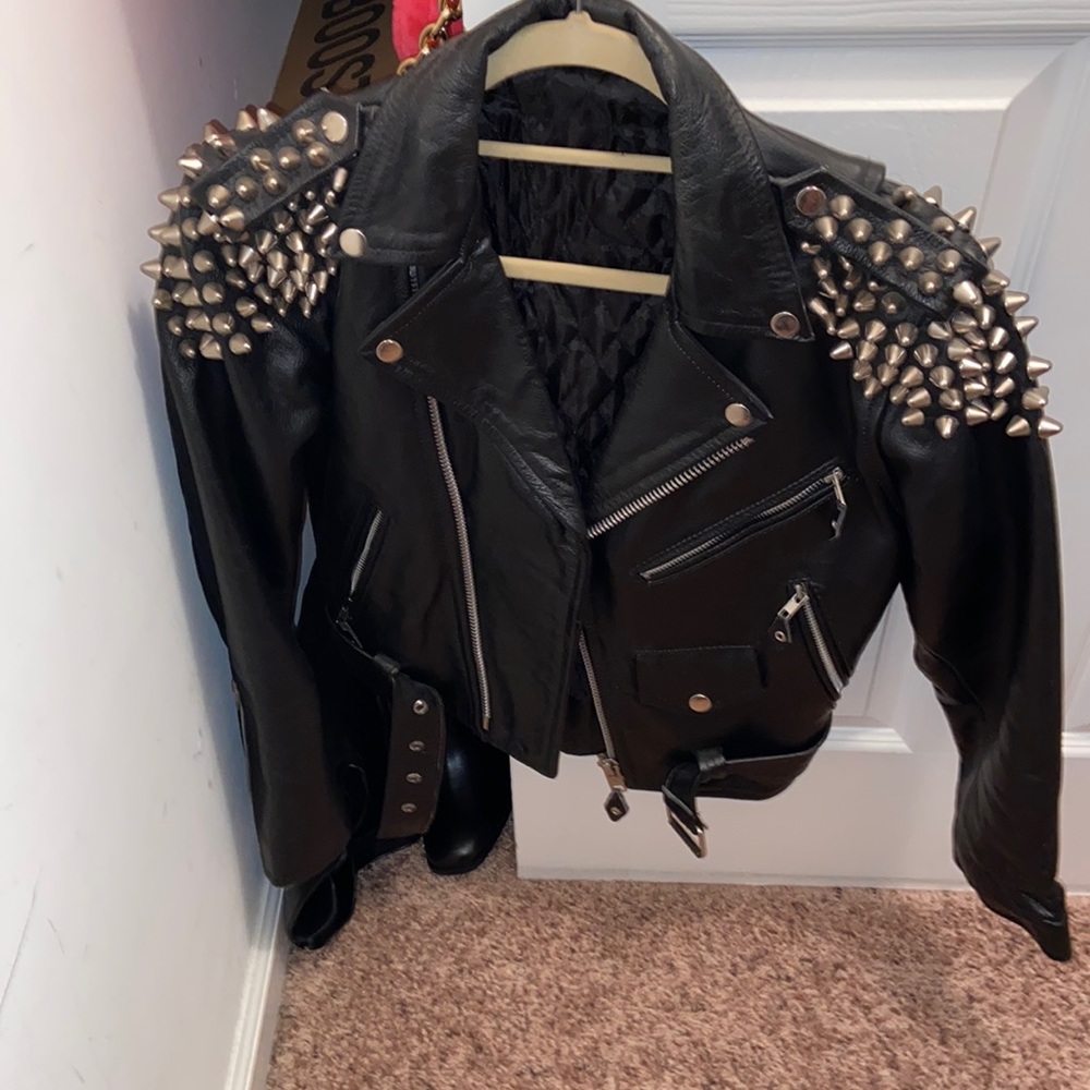 This is a real leather heavy motorcycle jacket Was purchased from LF.